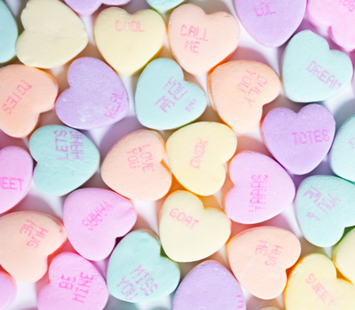 Valentine's heart candy